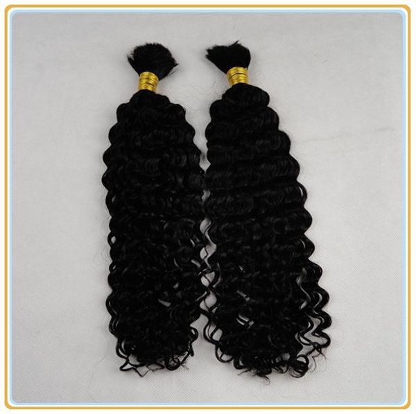 2 Ofertas Bundles Cabelo Humano Trança A Granel Em Massa Cor Natural Onda Profunda Do Cabelo Brasileiro Malaio Indiano A Granel Loiro A Granel 100% Cabelo Cru Natural