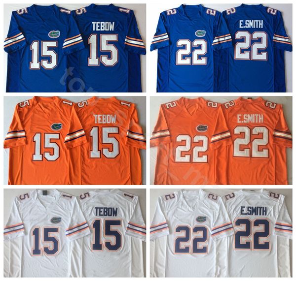 

ncaa florida gators college 15 tim tebow джерси мужчины 22 emmitt smith 6 jeff driskel футбольные майки университет вышивка синий оранжевый, Black