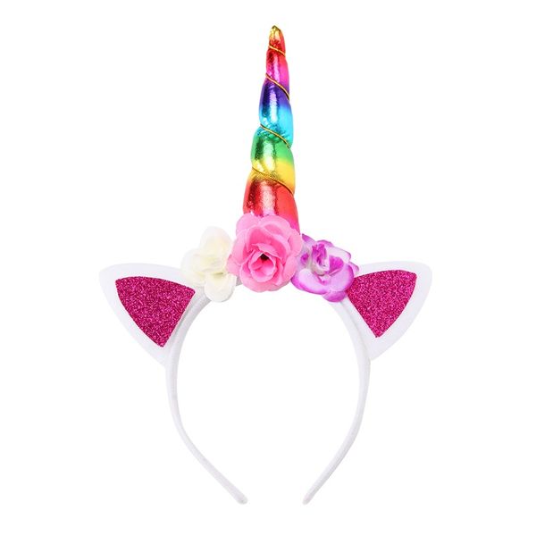 

Девушки Hairband Baby Unicorn Party Аксессуары для волос Дети День Рождения Цветок Дети Hairbands