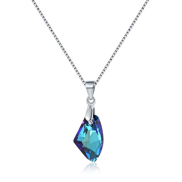 

baffin new blue crystals from fancy stone galactic vertical pendant necklaces for women silver color daily jewelry