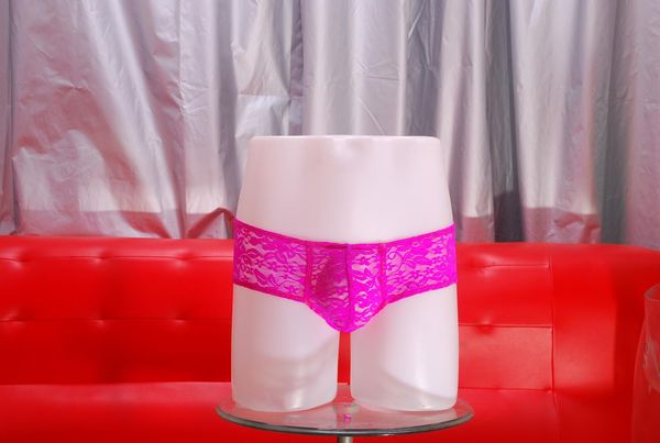 

new mens lingerie low-rise floral lace bikini briefs underwear mens soft see-through breathable briefs underwear underpants, Black;white