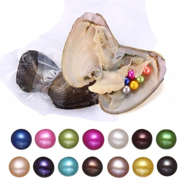 

2019 diy 6 8mm fre hwater akoya oy ter with ingle pearl mixed 25 color circle natural pearl in vacuum package for jewelry gift