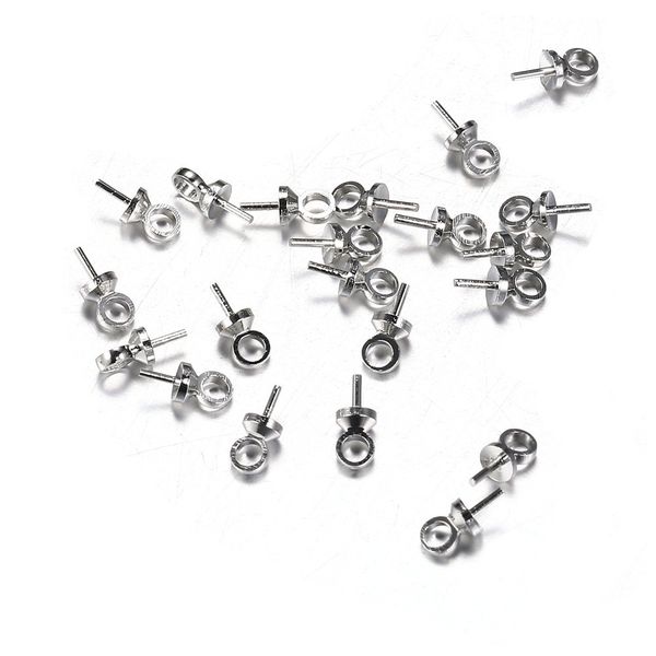 100 pçs / lote 6 * 3mm pin Bead Caps Prata Final Crimp Caps para Beads DIY Apreciação Jóias fazendo