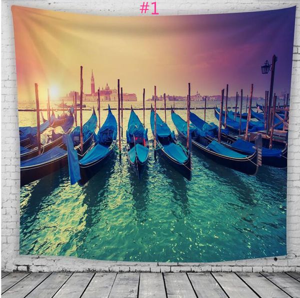 

3d city landscape printed tapestry polyester wall hanging tapestry hippie tapestry for wall decoration beach towel yoga picnic mat jlp 012