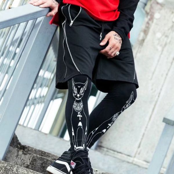 

Summer Hot Teach Men Shorts Pants Zipper Designer Mens Loose Cropped Pants Athletic Streetwear Male Clothing