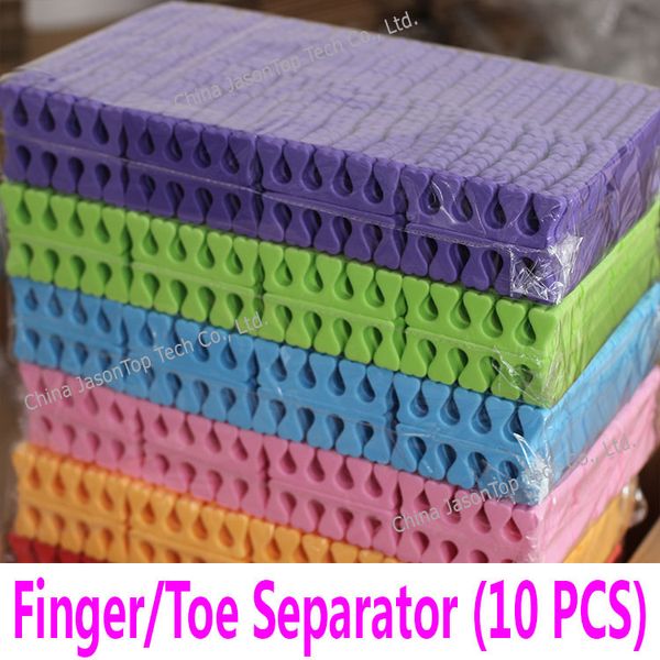 10pcs separatori di dita dei piedi morbidi manicure pedicure cura dei piedi barelle di spugna compressa strumenti per nail art salone di bellezza all'ingrosso