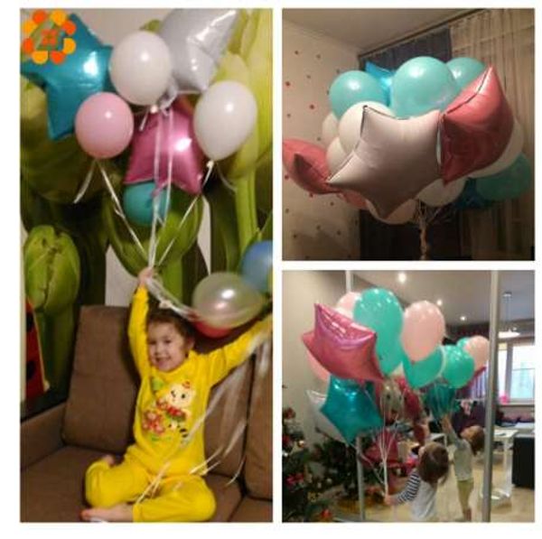

star 18inch balloons&10inch latex 12pcs balloons kids toys decoration balloon baby birthday/wedding supplies inflatable shower dksno