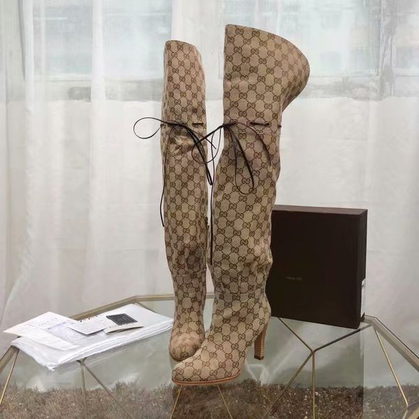 

2018 real black luxury fa hion boot women brand knee half boot lady de igner genuine leather walking how ca ual hoe with box quality