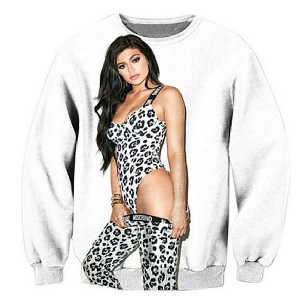 

новая мода sexy lady 3d печати потеет мода одежда женщины мужчины толстовка повседневная пуловеры k180, Black