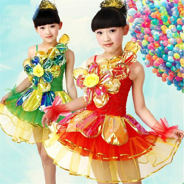 

children modern dance costumes kids child sequin competition jazz stage performance clothing, Blue