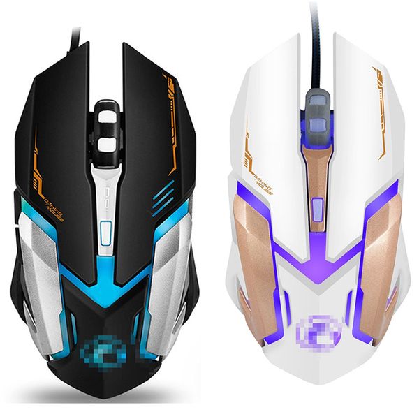 

original imice v6 professional wired gaming mouse 2400dpi usb optical wired mouse mice 6 buttons computer gamer mouse for lol dota2 cs 20pcs