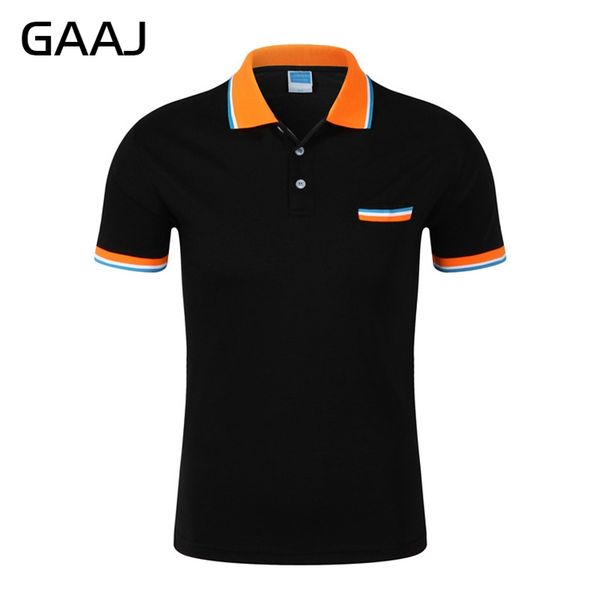 

gaaj 2018 new arrival mens pocket shirt brands cotton short-sleeve man's turn-down collar s plus size green blue rose, White;black