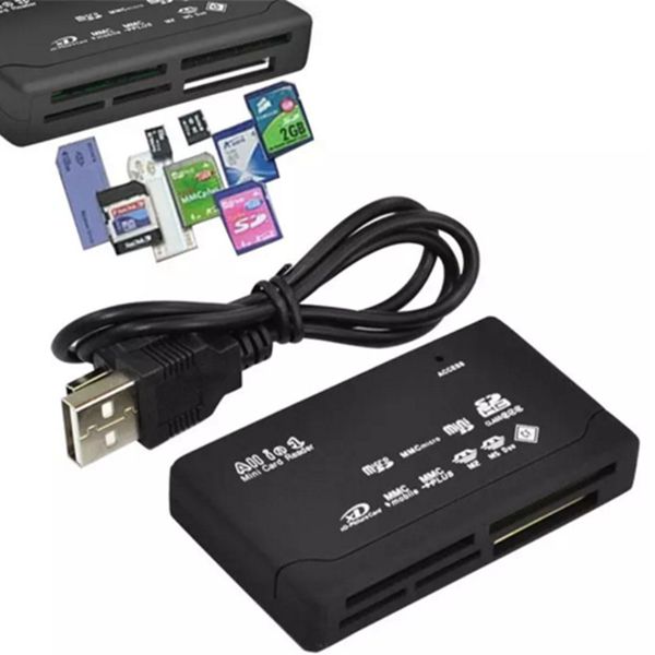 

Все в одном мини-устройство чтения карт памяти USB 2.0 Multi In 1 универсальный внешний SD
