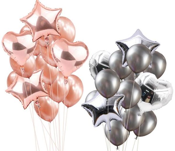 

foil heart balloons latex balloon set wedding party decor latex balloon for wedding birthday party decorations