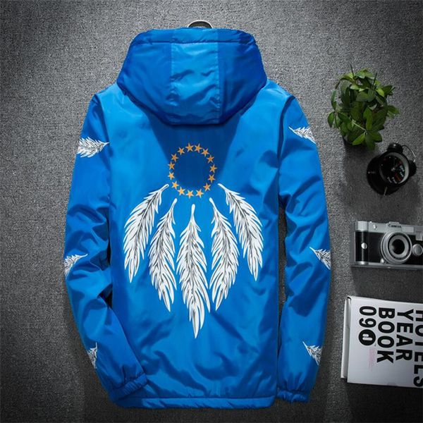 

Designer Jacket New Fashion Slim Fit Young Men Hooded Jacket Thin Jackets Casual Windbreaker 5 Colors M-7XL