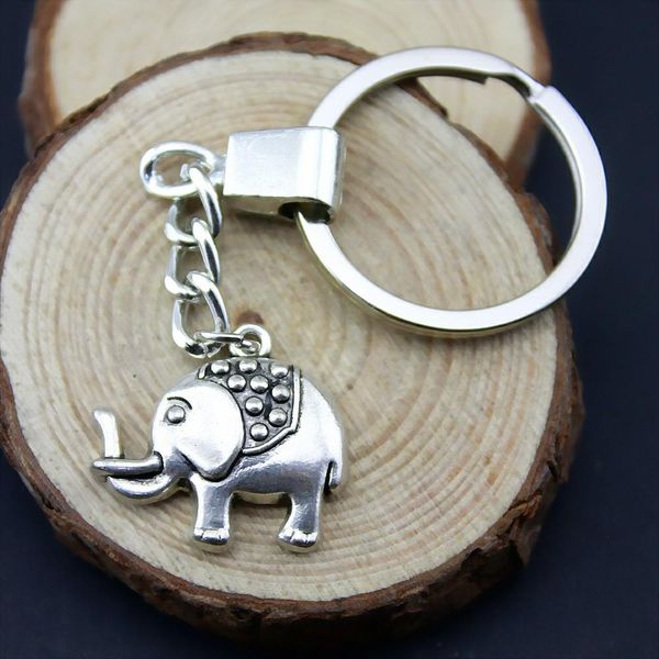 

6 pieces key chain women key rings couple keychain for keys elephant 24x22mm, Slivery;golden