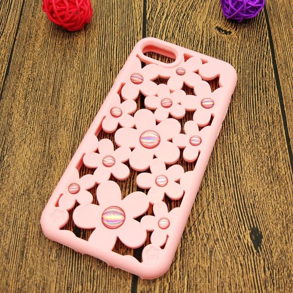 

factory sell for vivo y53 hollow out case daisy flower silicone mobile dissipate heat case for iphone x hollow out case