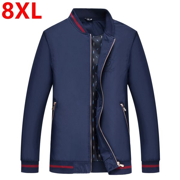

big size spring plus size 8xl 7xl 6xl cardigan jacket male fat loose casual outerwear men's thin large code collar jacket men, Black;brown