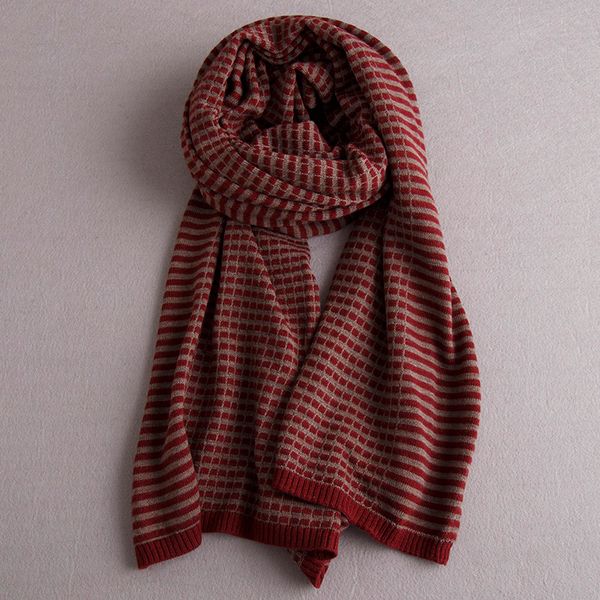 

wool scarves 2018 men winter warm knitted cashmere long scarf fashion plaid bandana neckerchief men, Blue;gray
