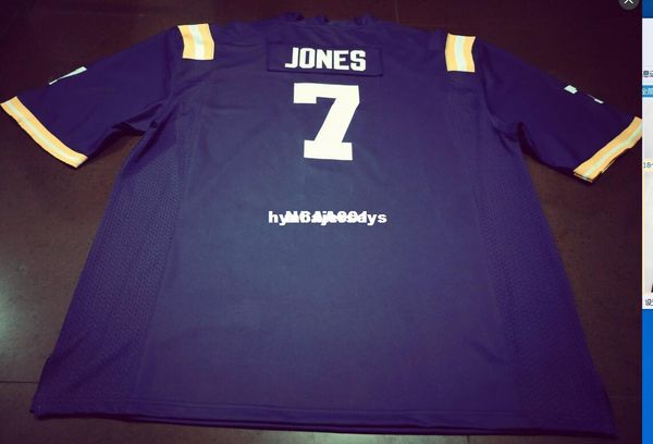 

men # 7 bert jones lsu tigers alumni college jersey or custom any name or number jersey, Black;red