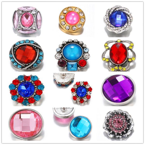 

изысканный видный инкрустация горный хрусталь кристалл оснастки кнопки 18 мм металлический цветок декоративные кнопки для оснастки ювелирных