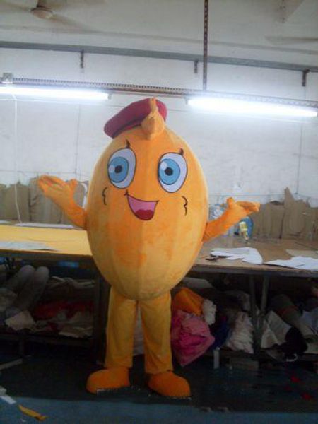 

2018 orange bean fancy dress cartoon animal mascot costume ing, Red;yellow