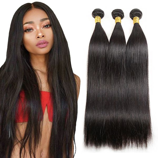 Cheap Straight Weave Raw Indian Hair 3 Bundlesunprocessed Virgin