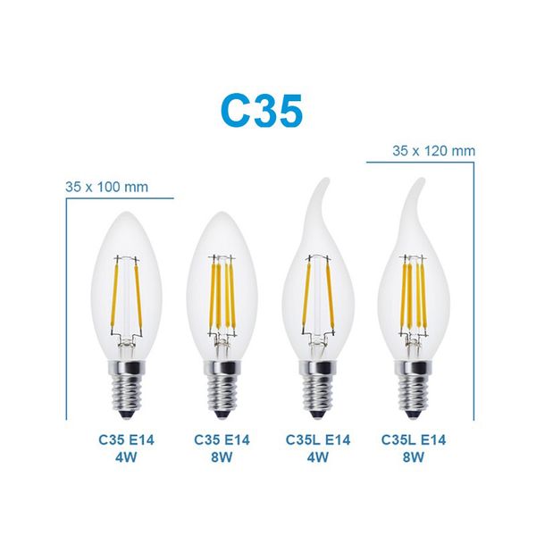 Led Candel Bulbs Base Led Filament Flame Vintage Candle Light Bulb For Home Dining Room Bedroom Living Room 2w 4w 6w Led Lights Led Light Bulbs Review