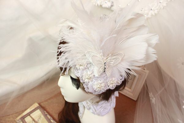 2019 New White Feather Wedding Hair Accessories Suit For All