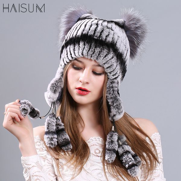 

new otter hats, fur cap, children's ear, leisure, wild leather, warm hat, youth fashion. mz60, Blue;gray