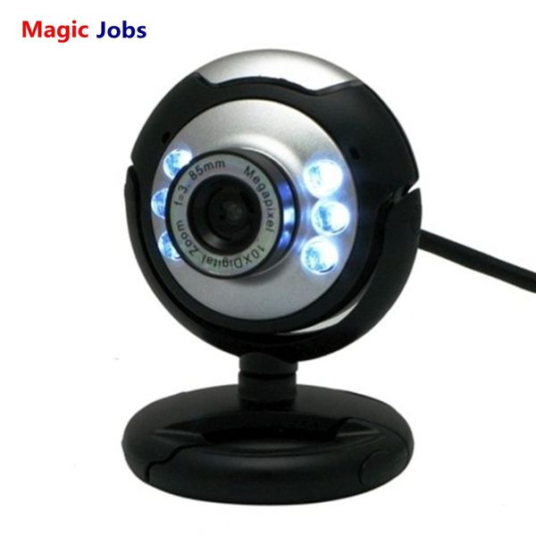 Acheter Magicjobs Usb Webcam Haute Définition 120 Mp 6 Led Night Light Web Caméra Buit In Mic Clip Cam Pour Pc De Bureau Ordinateur Portable