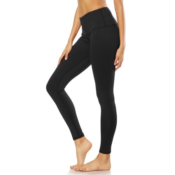 

pocket high waist solid sport gym tights plus size squat proof hip up yoga fitness leggings nylon workout pant, White;red