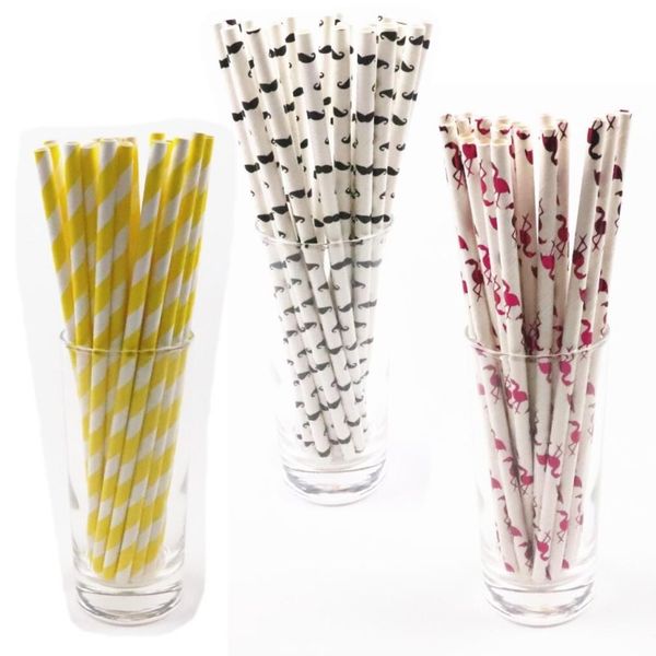 

drinking paper straws flamingo colorful straight straw halloween christmas baby shower decoration gift party event supplies