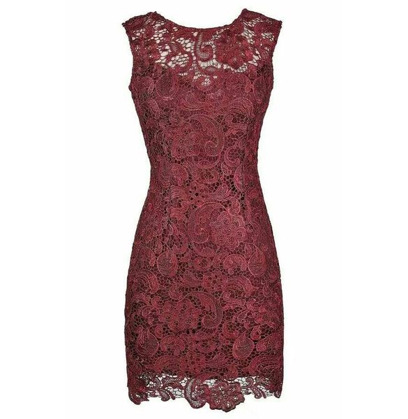 

wine lace sheath knee length mother of the bride dresses with lace for wedding party mother of the groom dresses, Black;coppery