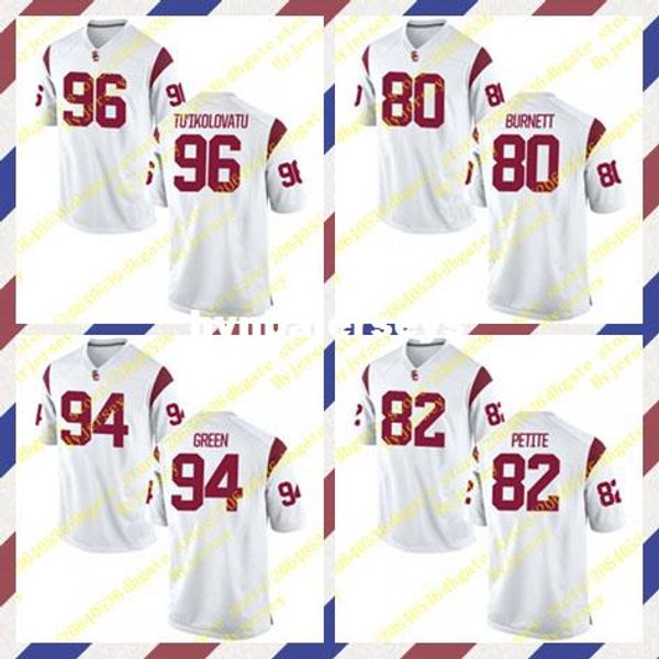 

mens deontay burnett jersey tyler petite daniel imatorbhebhe rasheem green stevie tu'ikolovatu usc trojans stitched white red jerseys, Black;red