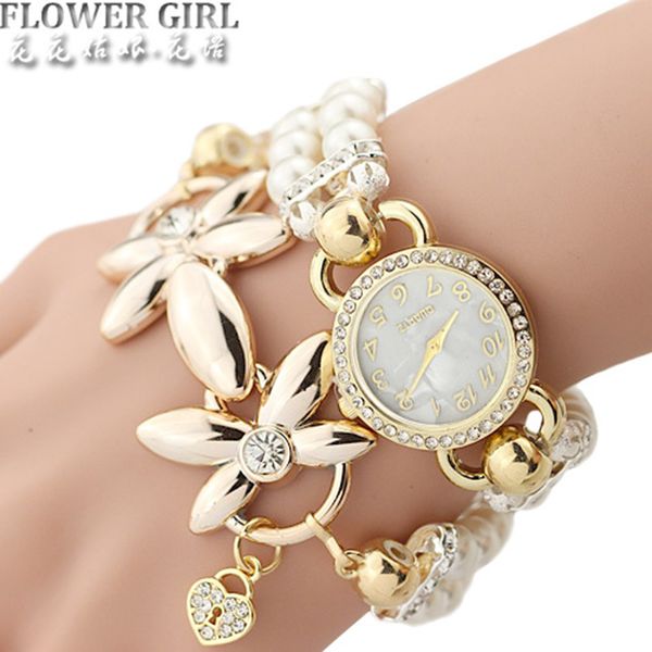 

flower girl brand new quartz watch women watches ladies luxury bracelet wrist watch female clock montre femme relogio feminino y18102310, Slivery;brown