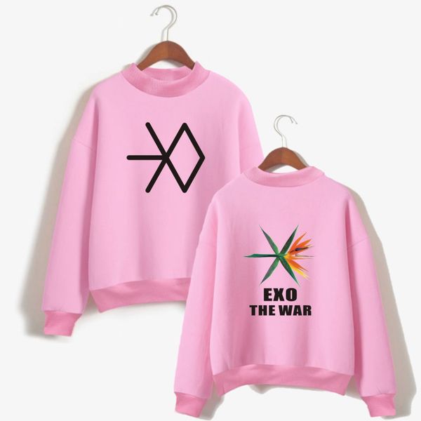 

bts exo the war sweatshirt women pink fashion men hoodies sweatshirts popular idol team winter korean sweatshirt xxs-4xl clothes, Black