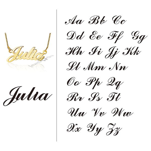 

name necklace with box chain commemorate personalized letter 925 sterling silver pendant necklace gift (jewelora ne102047)