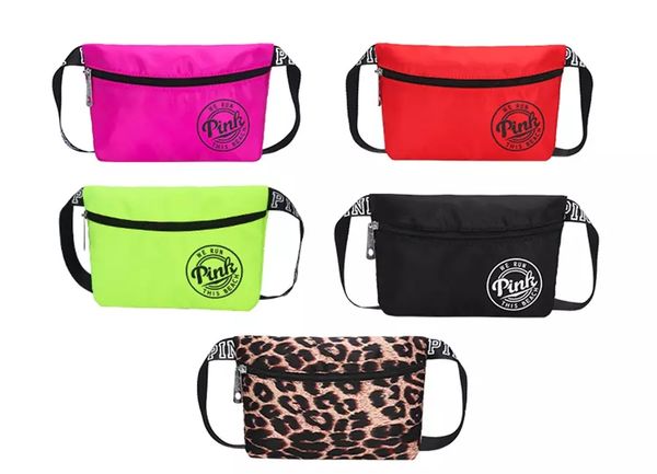 

Pink Beach Waist Bag Small Waistpack Letter Purse Pocket Women Fashion Waterproof PINK sports pockets VS beach pockets For Outdoor Sports