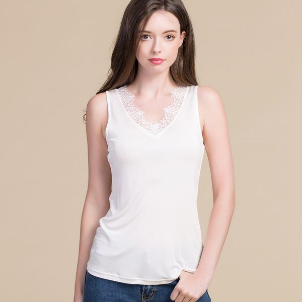 

knitted silk vest, slim lace,100% silk sling vest, Black;white