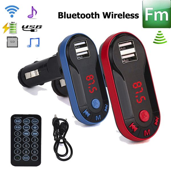

MP3-плеер Bluetooth Car Kit Bluetooth для беспроводной FM-передатчик MP3-плеер Автомобильный комплект громкой связи USB зарядное устройство TF SD Remote GGA93