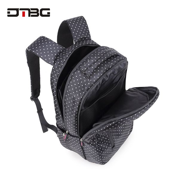

2018 dtbg school bags for girls fashion dot printed large capacity college backpack boy waterproof plecak szkolny bag