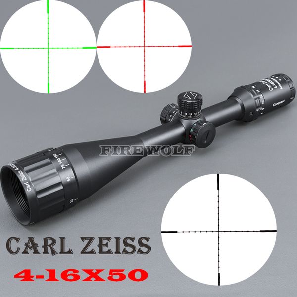 

Free shipping Carl Zeiss 4-16x50 White Markings Green and Red Illuminated Riflescopes Rifle Scope Hunting Scope