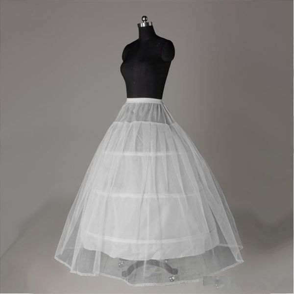 

new white 3-hoop 1 layer for bride wedding dress bridal crinoline petticoats a line wedding accessories vestido de noiva