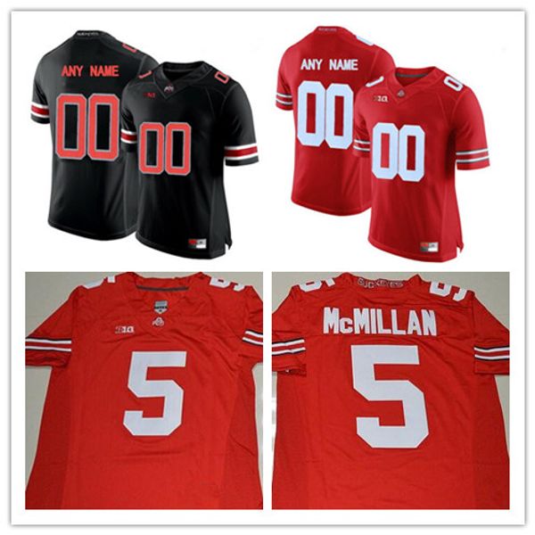 

ohio state buckeyes college 5 baron browning 29 kevin dever 51 nick seme 10 amir riep white red black mens womens kids football jerseys, Black;red
