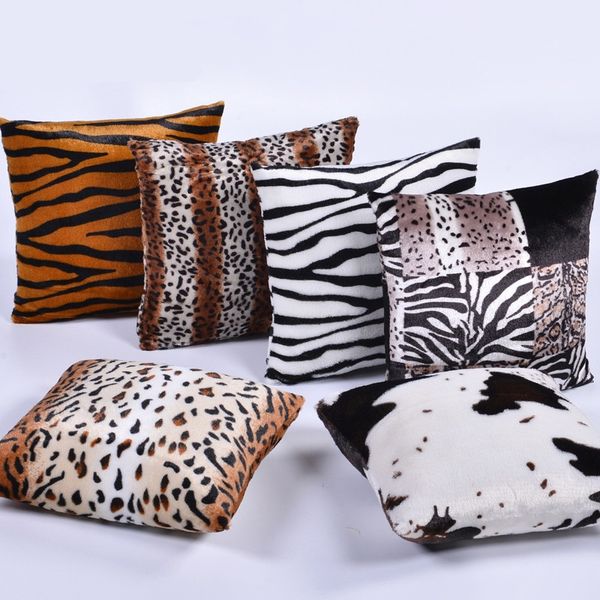 Grosshandel Super Soft Velvet Leopard Print Home Decor Kissenbezug