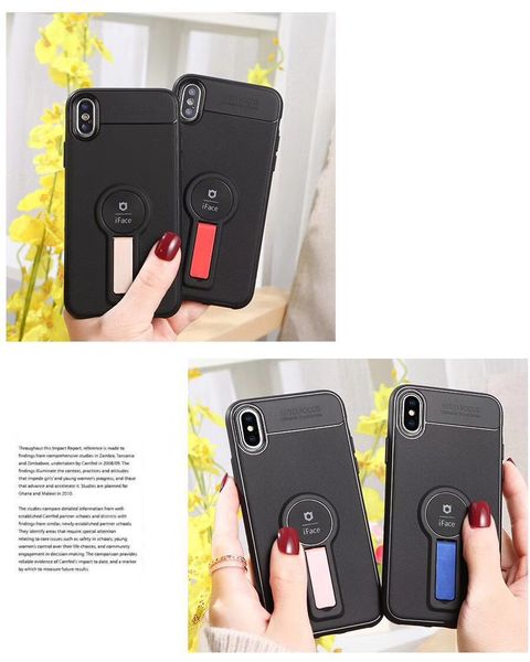 

iface soft tpu phone case car magnetic holder stand phone case slim cover for iphone x case