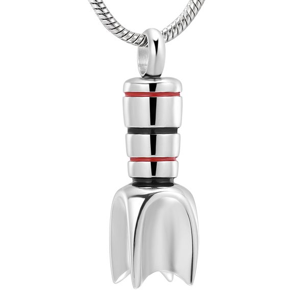 

cremation urn pendant keepsake memorial jewelry rocket locket ashes holder memorial keepsake pendant necklace, Silver
