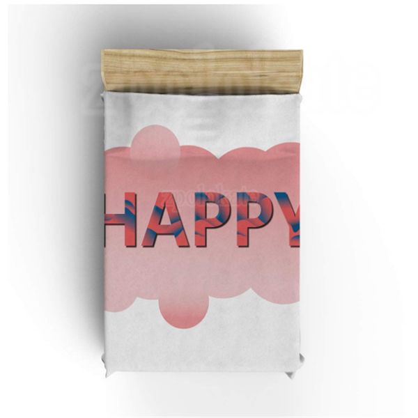 

flannel fleece blanket lightweight cozy bed sofa blankets super soft fabric cloud shape background, cute font happy