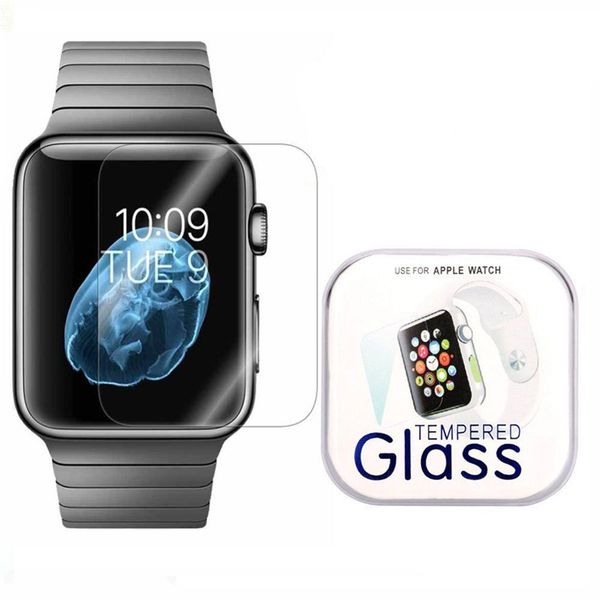 

9h premium tempered glass screen protector smart iwatch for apple watch4 40 44mm with retail packing